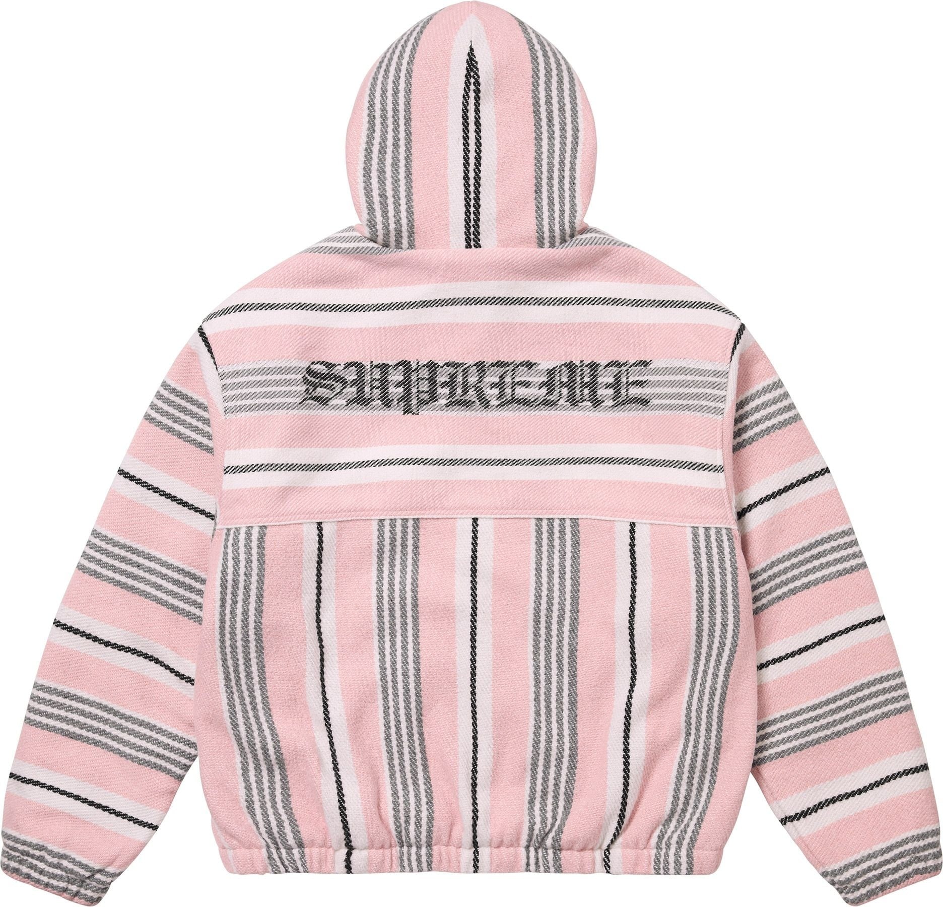 Woven Stripe Hooded Jacket view 9